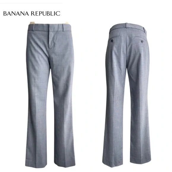 Banana Republic Women’s Logan Classic Straight Leg Dress Trouser Pants Size 10 - Picture 2 of 16